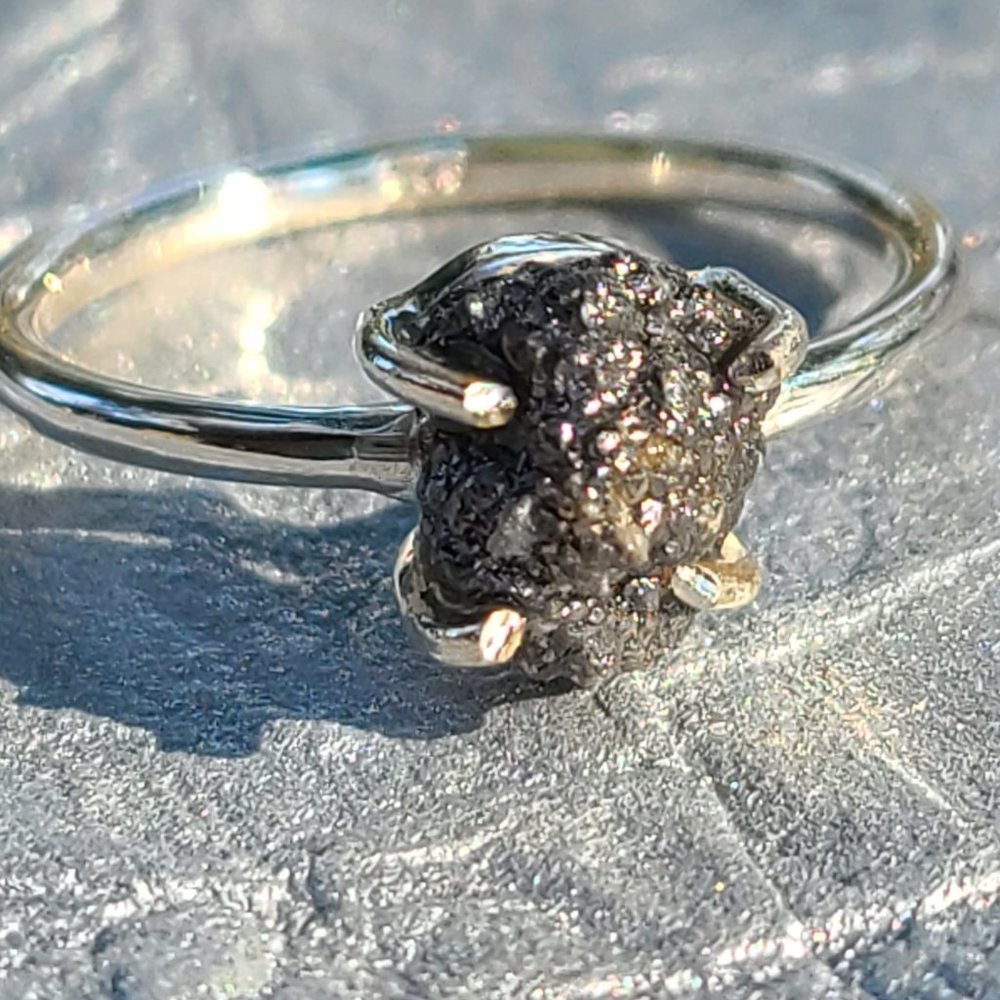 Herkimer Diamond in Sterling Silver size 8